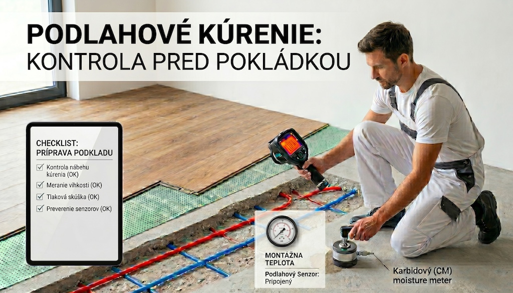 Podlahové kúrenie Dôležité overenie pred pokládkou Ak je prítomné1